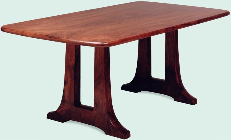 open trestle dining table