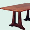 open trestle dining table